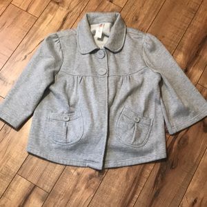 Grey 3/4 sleeve Crop Cape